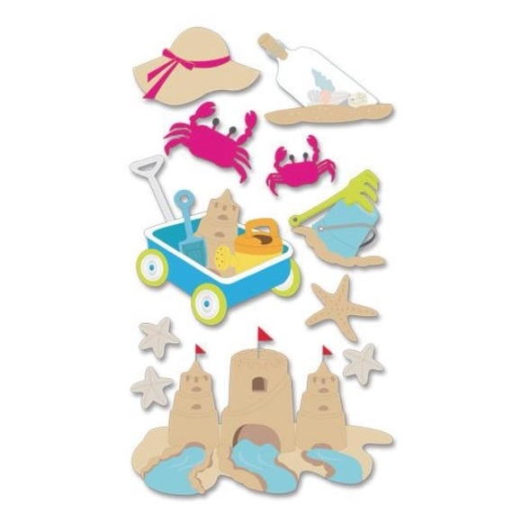 JOLEE’S BOUTIQUE DIMENSIONAL STICKERS SAND THEME - BRAND NEW - Picture 1 of 1